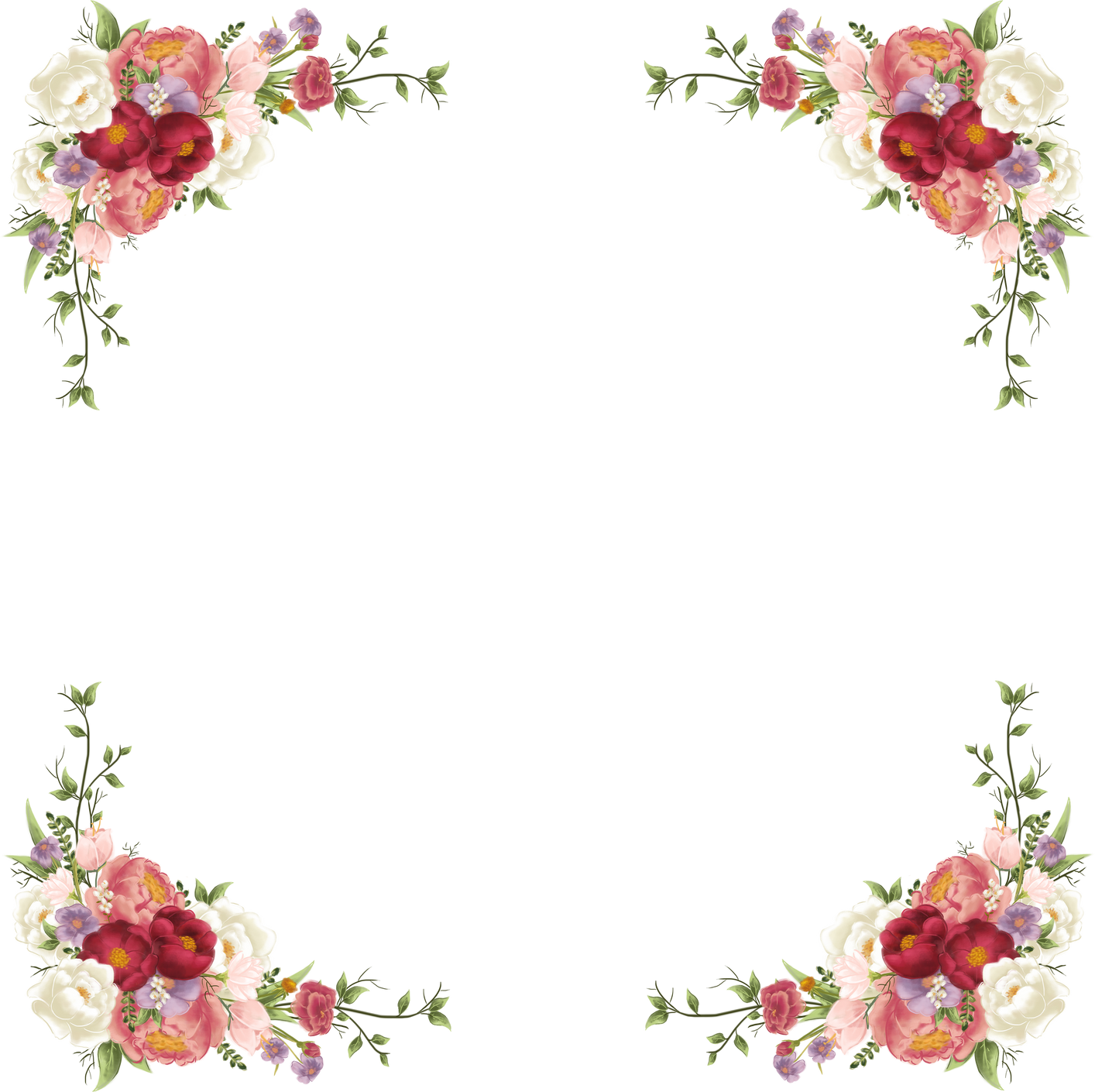 Floral Frame Illustration
